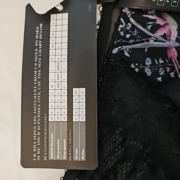 Panache Jasmine Brief, style 6952, size Small, color black/ mult, NWT - Picture 3 of 3